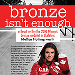A poster promoting a Canadian Olympic Athlete